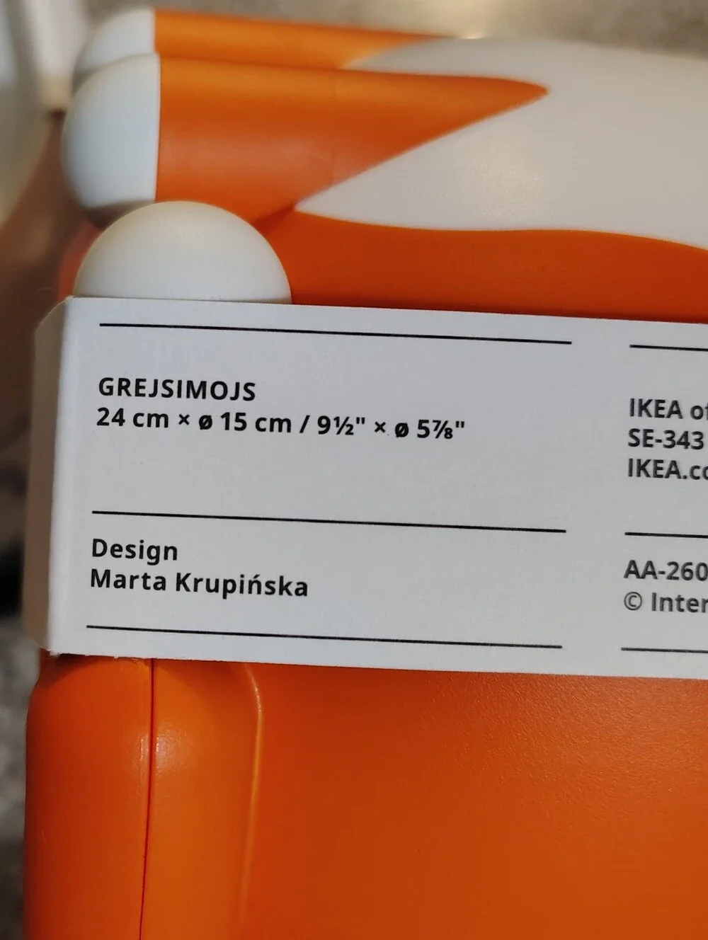 GREJSIMOJS Small Containers in Black and Orange